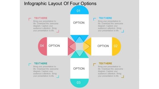 Infographic Layout Of Four Options Powerpoint Templates