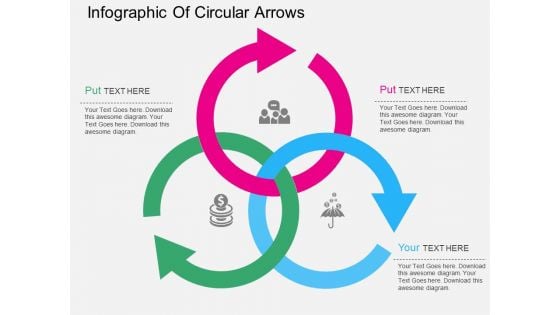 Infographic Of Circular Arrows Powerpoint Templates