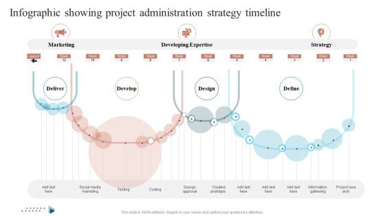 Infographic Showing Project Administration Strategy Timeline Background PDF