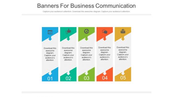 Infographic Tags For Business Communication Powerpoint Slides