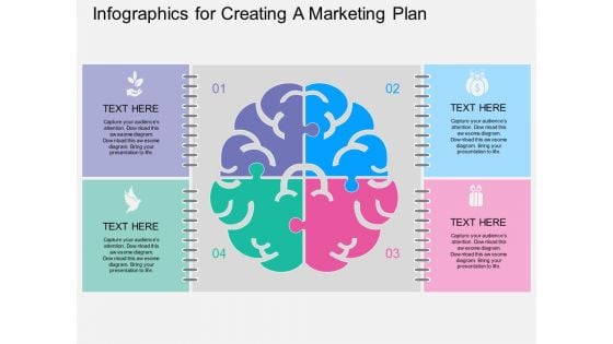 Infographics For Creating A Marketing Plan Powerpoint Template