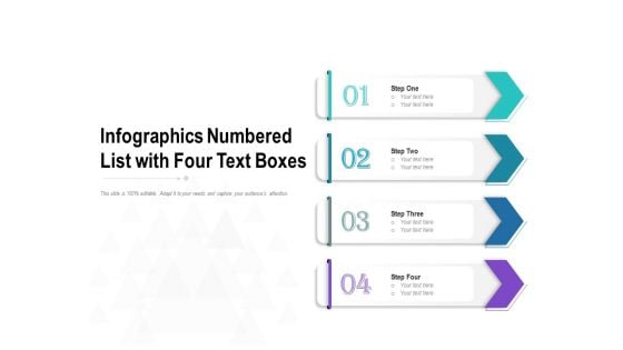 Infographics Numbered List With Four Text Boxes Ppt PowerPoint Presentation Infographics Deck