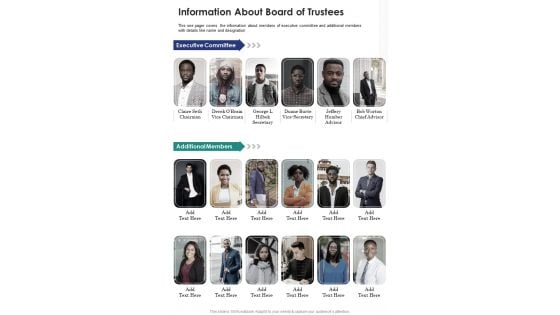 Information About Board Of Trustees One Pager Documents Information About Board Of Trustees One Pager Documents