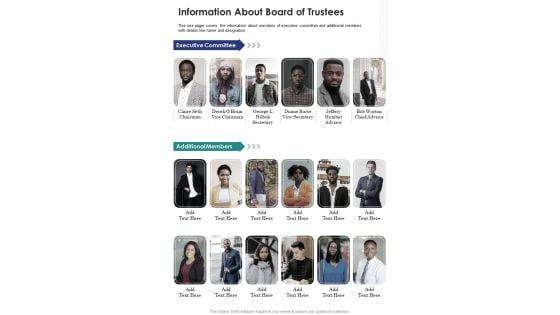 Information About Board Of Trustees One Pager Documents