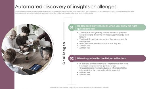 Information Analysis And BI Playbook Automated Discovery Of Insights Challenges Sample PDF Information Analysis And BI Playbook Automated Discovery Of Insights Challenges Sample PDF
