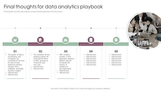 Information Analysis And BI Playbook Final Thoughts For Data Analytics Playbook Designs PDF