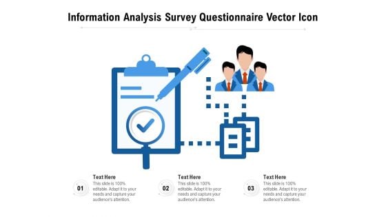 Information Analysis Survey Questionnaire Vector Icon Ppt PowerPoint Presentation File Rules PDF