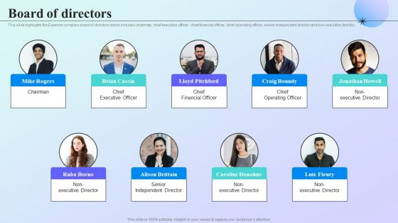 Information Analytics Company Outline Board Of Directors Formats PDF Information Analytics Company Outline Board Of Directors Formats PDF