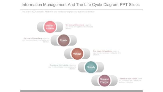 Information Management And The Life Cycle Diagram Ppt Slides