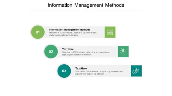 Information Management Methods Ppt PowerPoint Presentation File Microsoft Cpb