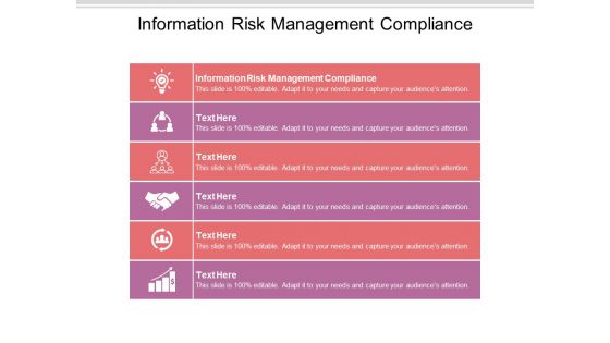 Information Risk Management Compliance Ppt PowerPoint Presentation Professional Show Cpb Pdf Information Risk Management Compliance Ppt PowerPoint Presentation Professional Show Cpb Pdf