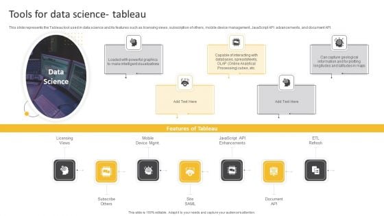 Information Science Tools For Data Science Tableau Ppt PowerPoint Presentation File Designs PDF