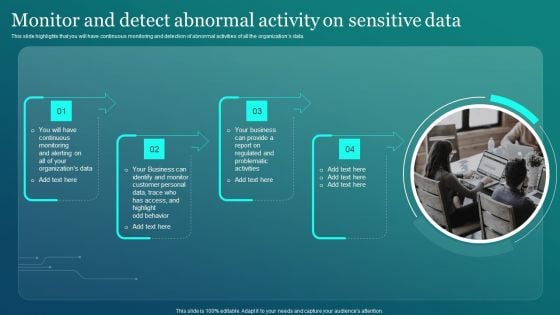 Information Security Monitor And Detect Abnormal Activity On Sensitive Data Elements PDF Information Security Monitor And Detect Abnormal Activity On Sensitive Data Elements PDF