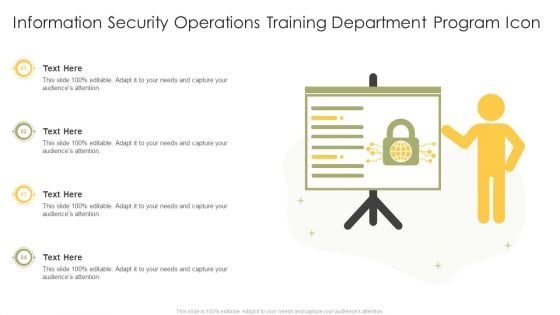 Information Security Operations Training Department Program Icon Introduction PDF