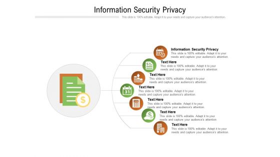 Information Security Privacy Ppt PowerPoint Presentation Gallery Deck Cpb Pdf