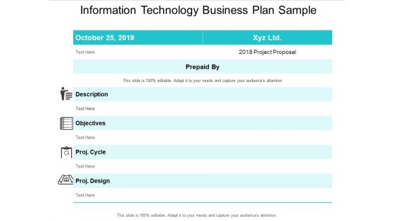 Information Technology Business Plan Sample Ppt Powerpoint Presentation Layouts Backgrounds