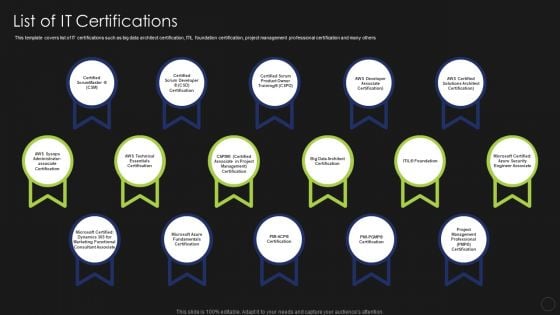 Information Technology Certifications Advantages List Of IT Certifications Inspiration PDF Information Technology Certifications Advantages List Of IT Certifications Inspiration PDF