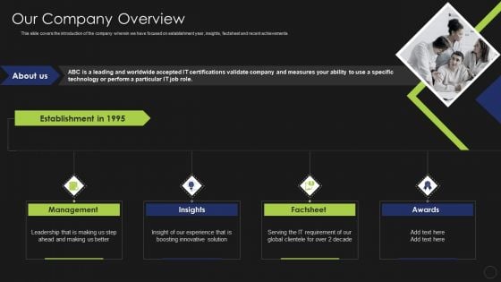 Information Technology Certifications Advantages Our Company Overview Download PDF Information Technology Certifications Advantages Our Company Overview Download PDF