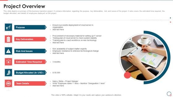 Information Technology Change Implementation Plan Project Overview Graphics PDF