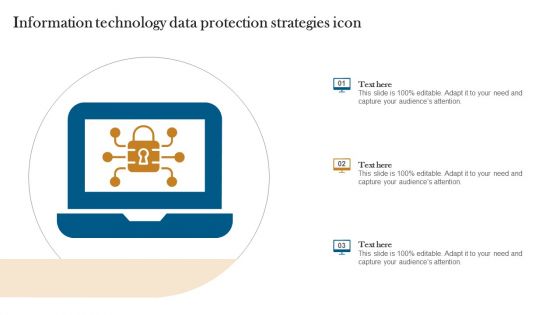 Information Technology Data Protection Strategies Icon Elements PDF