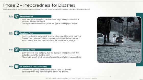 Information Technology Disaster Resilience Plan Phase 2 Preparedness For Disasters Demonstration PDF