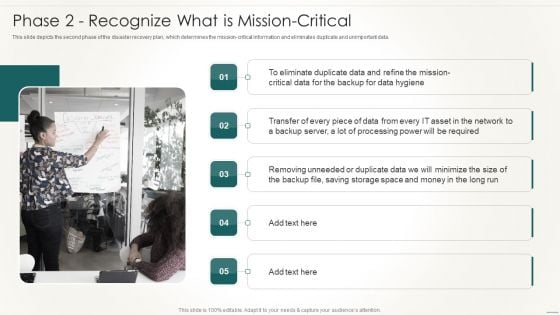 Information Technology Disaster Resilience Plan Phase 2 Recognize What Is Mission Critical Template PDF