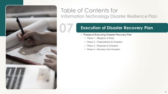 Information Technology Disaster Resilience Plan Ppt PowerPoint Presentation Complete Deck With Slides