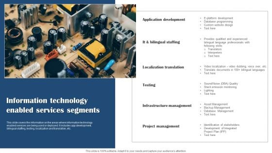 Information Technology Enabled Services Segments Template PDF