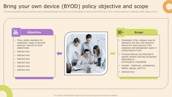 Information Technology Policy And Processes Bring Your Own Device BYOD Policy Objective And Scope Rules PDF