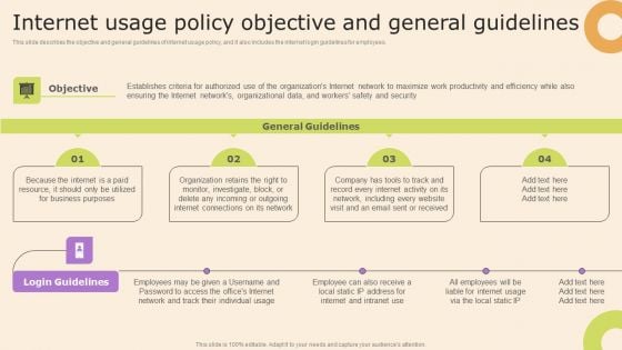 Information Technology Policy And Processes Internet Usage Policy Objective And General Guidelines Formats PDF