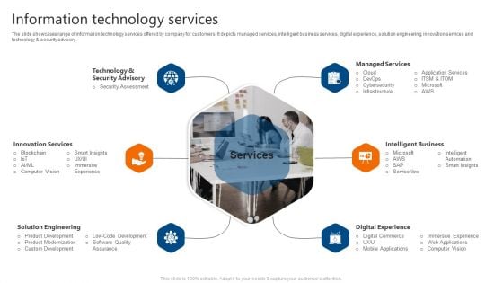 Information Technology Services IT Software Development Company Profile Mockup PDF