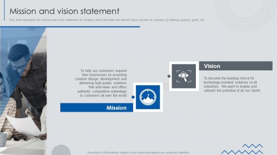 Information Technology Solutions Business Profile Mission And Vision Statement Demonstration PDF