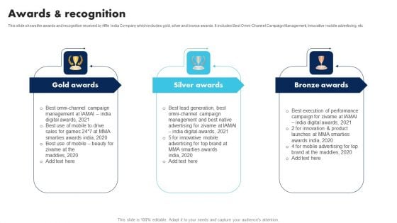 Information Technology Solutions Company Outline Awards And Recognition Guidelines PDF