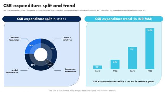 Information Technology Solutions Company Outline CSR Expenditure Split And Trend Summary PDF