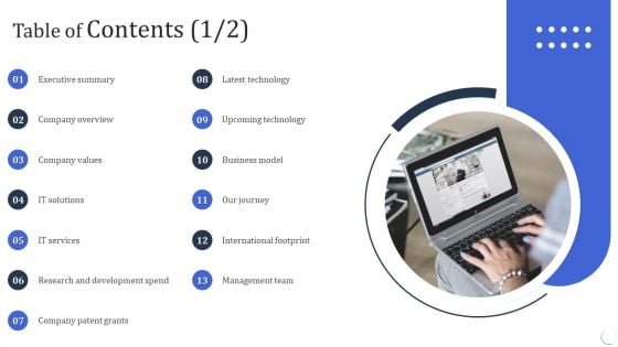 Infotech Solutions Research And Development Company Summary Table Of Contents Ideas PDF