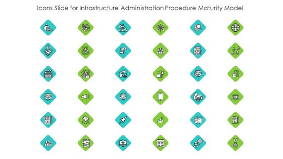 Infrastructure Administration Procedure Maturity Model Icons Slide For Infrastructure Administration Procedure Maturity Background PDF