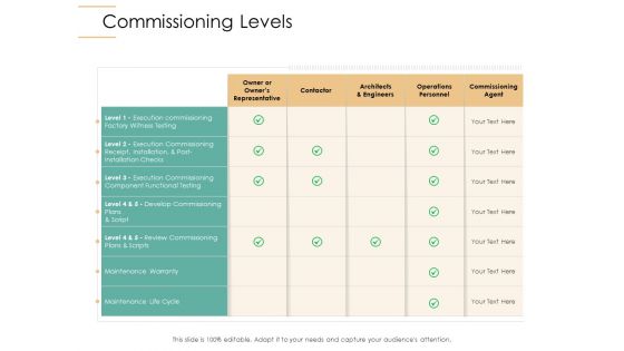 Infrastructure Strategies Commissioning Levels Ppt Professional Objects PDF