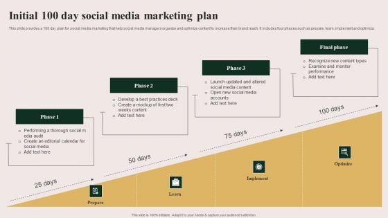 Initial 100 Day Social Media Marketing Plan Microsoft PDF Initial 100 Day Social Media Marketing Plan Microsoft PDF