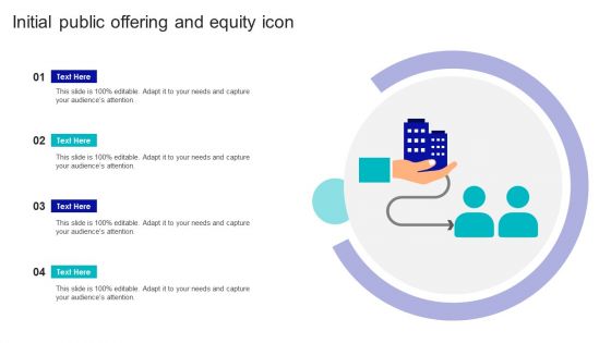 Initial Public Offering And Equity Icon Download PDF