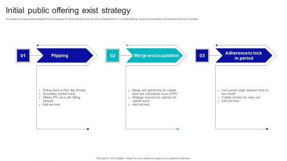 Initial Public Offering Exist Strategy Template PDF