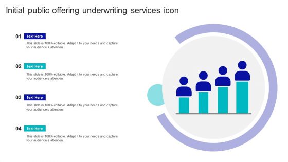 Initial Public Offering Underwriting Services Icon Summary PDF