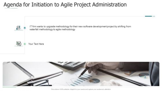 Initiation To Agile Project Administration Agenda For Initiation To Agile Project Administration Infographics PDF