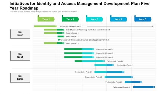 Initiatives For Identity And Access Management Development Plan Five Year Roadmap Ideas