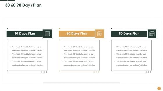 Initiatives To Manage Reduced Footfall At Zoo Case Competition 30 60 90 Days Plan Ppt Summary Show PDF