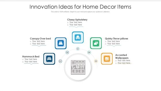 Innovation Ideas For Home Decor Items Ppt PowerPoint Presentation Gallery Background Designs PDF