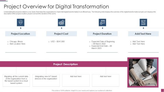 Innovation Procedure For Online Business Project Overview For Digital Transformation Topics PDF