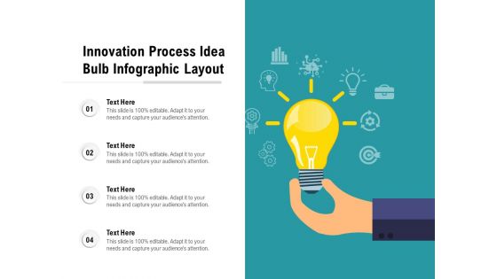 Innovation Process Idea Bulb Infographic Layout Ppt PowerPoint Presentation Icon Gallery PDF