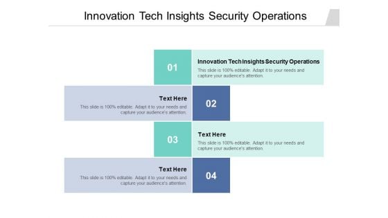 Innovation Tech Insights Security Operations Ppt PowerPoint Presentation Model Slideshow Cpb