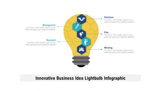 Innovative Business Idea Lightbulb Infographic Ppt PowerPoint Presentation Slides Good PDF