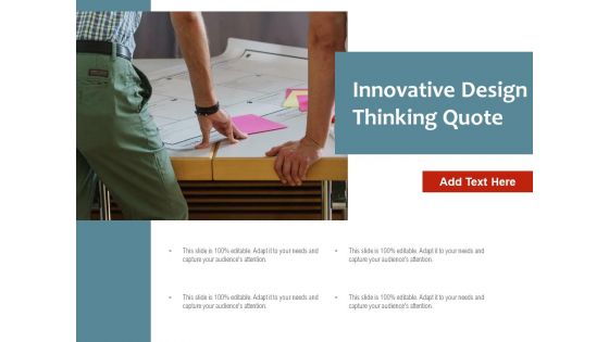 Innovative Design Thinking Quote Ppt PowerPoint Presentation Gallery Mockup PDF